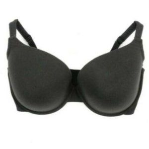 Cacique Lane Bryant Plunge Bra Cotton Blend Plus Size 40F Black